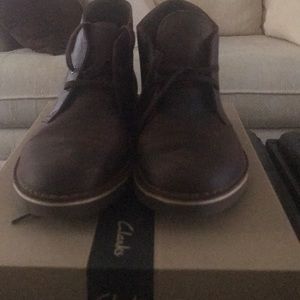 Brown Clark’s boots